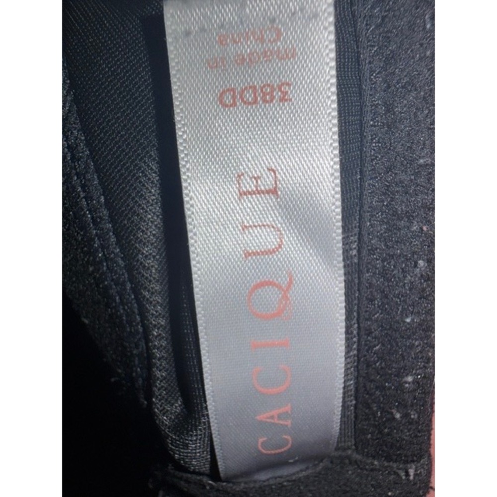 Cacique Black Wireless T-Shirt Bra 38DD Smooth Padded Adjustable Straps  T37-14 - Picture 3 of 3
